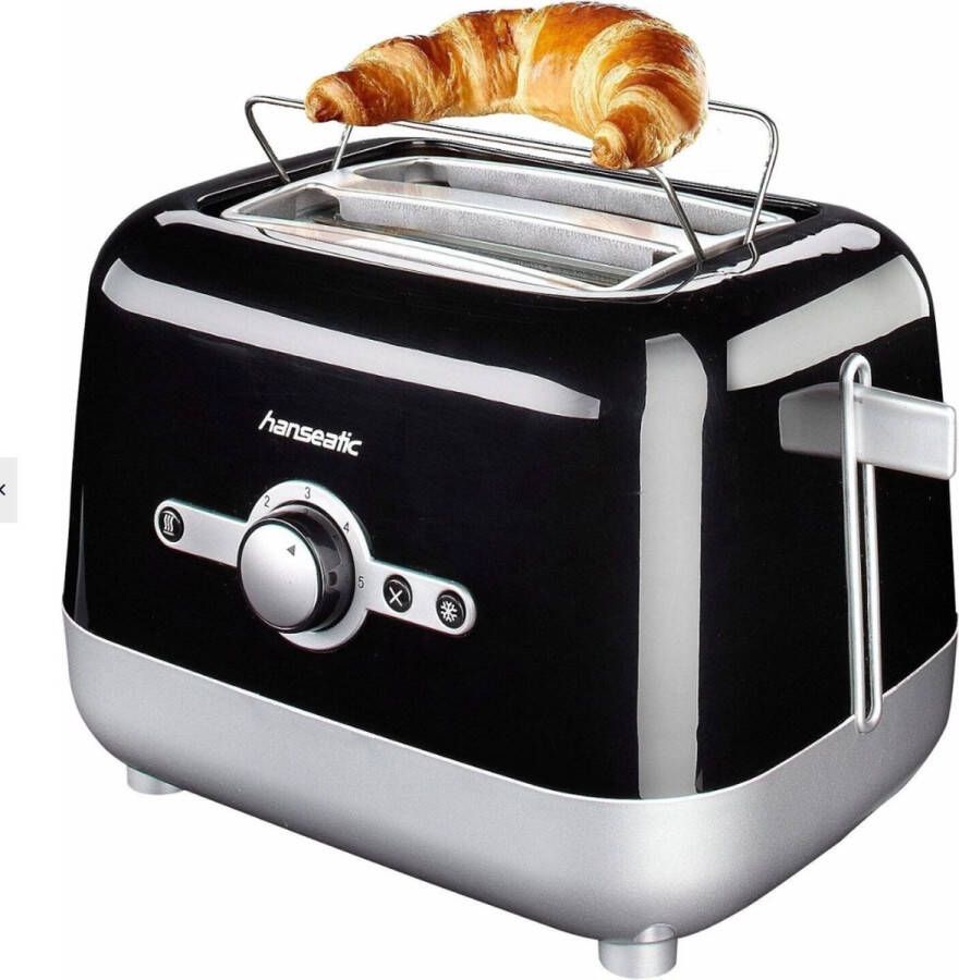 Hanseatic Ontbijt Set 3-Delig Waterkoker Broodrooster Koffiezetapparaat Zwart