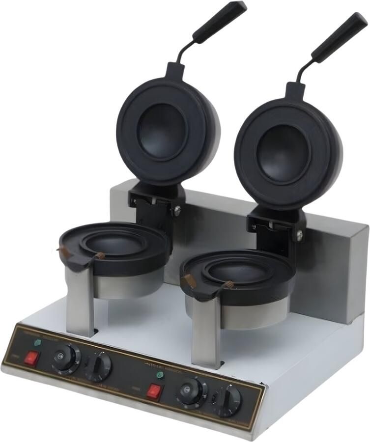 Happiq Elektrische wafel- en snackmaker 1200W dubbele kop persmachine wafels sandwiches pannenkoeken en hamburgers 220V