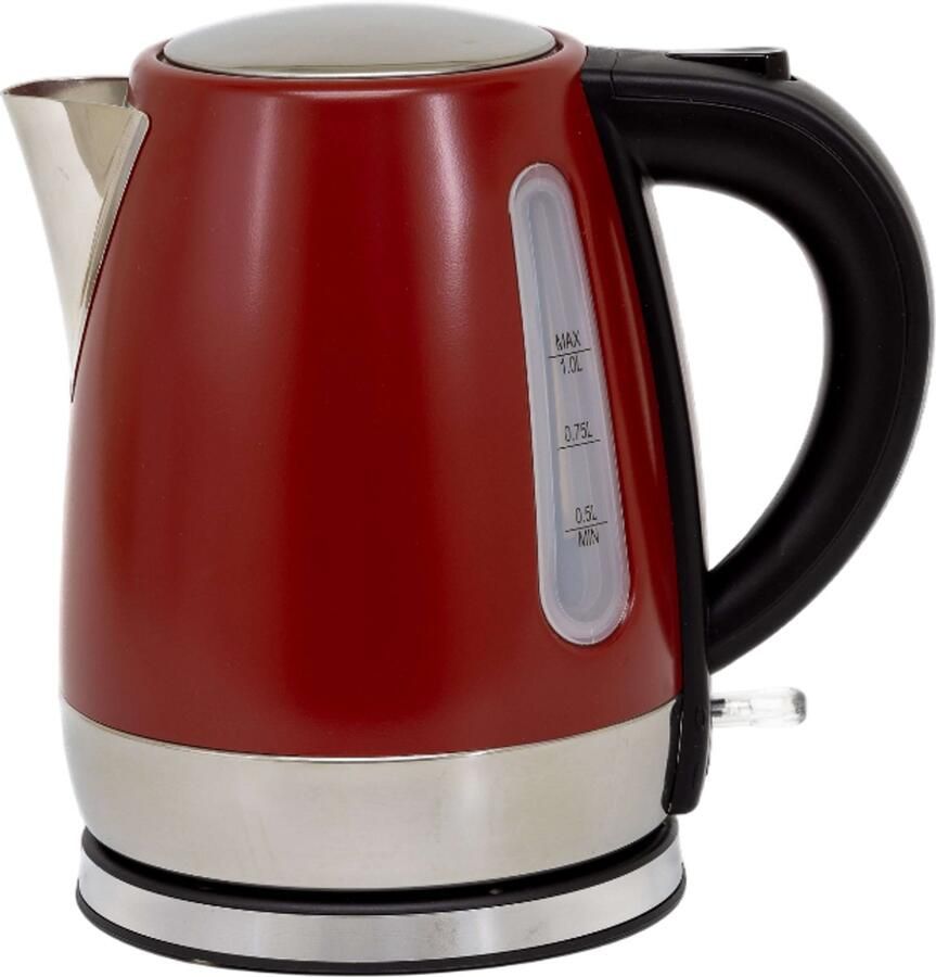 Happy Rhino Waterkoker Victoria 230V 1000W 1 Liter Rood 0.8kg 19.5 x 14.5 x 21.5 cm