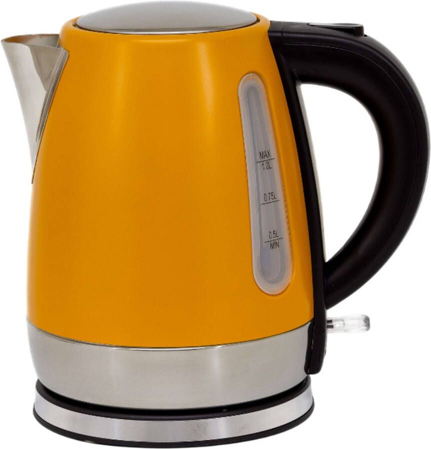 Happy Rhino Waterkoker Victoria 230V 1000W 1 Liter Geel 0.8kg 19.5 x 14.5 x 21.5 cm