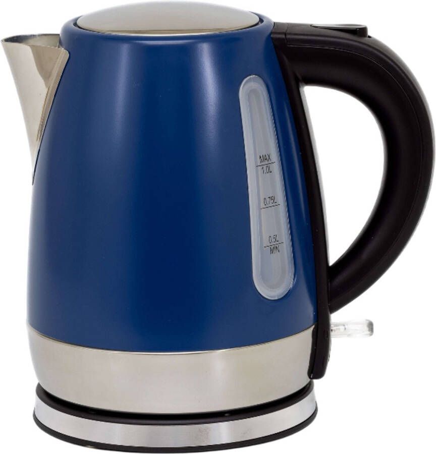 Happy Rhino Waterkoker Victoria 230V 1000W 1 Liter Blauw 0.8kg 19.5 x 14.5 x 21.5 cm