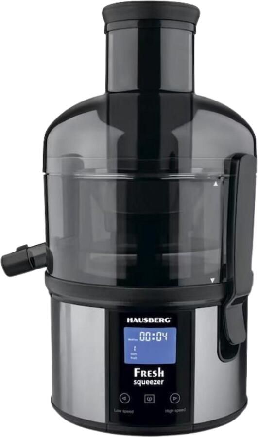 HAUSBERG Digitale Fruitpers HB‑7545IN – 1000W – 1L – Krachtige Sapcentrifuge – Zwart