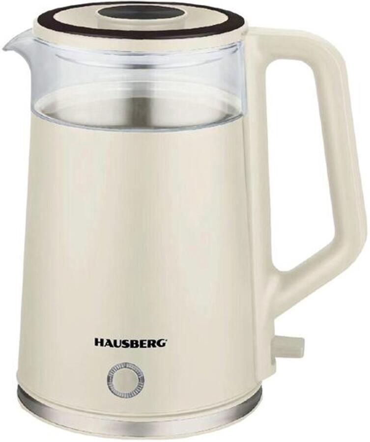 HAUSBERG Elektrische Waterkoker Gecoat Beige 2 0L HB-3619BJ