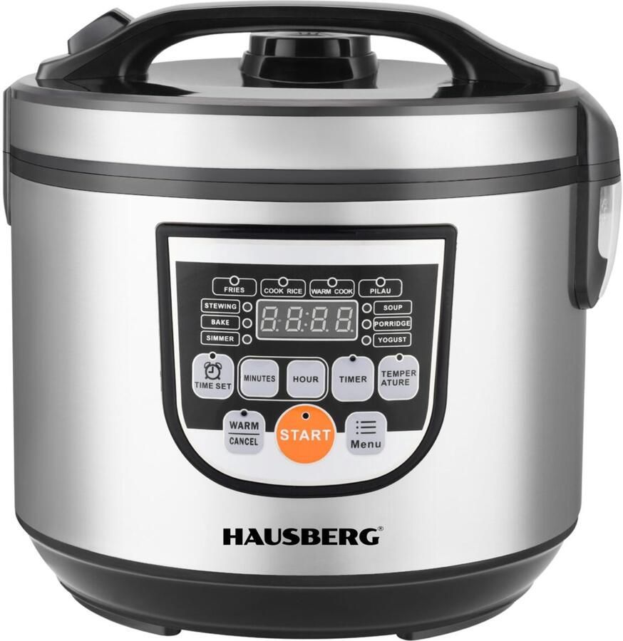 HAUSBERG HB-1311IN Digitale Elektrische Kookpot 5 L – RVS 760-900 W Instelbare Temperatuur 80-200 °C + Timer