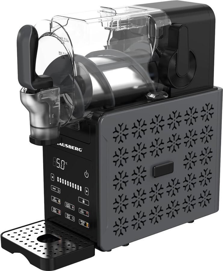 HAUSBERG HB-6045GR Slushie & IJsmachine 2L – Touchscreen – 6 Programma s – Rapid Chill Technologie – Voor Slush Sorbet Frappé & Roomijs
