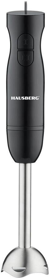 HAUSBERG HB-7674NG Staafmixer – 600W 2 Snelheden RVS Mes – Zwart