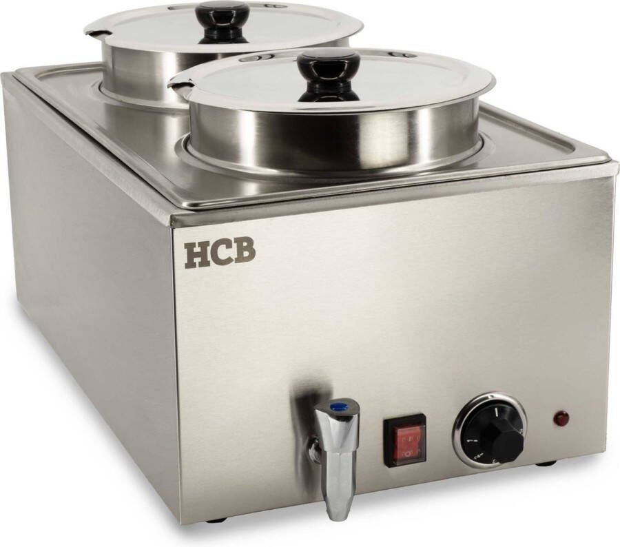 HCB Bain marie hotpot 2 x 6 liter 230V RVS INOX 8 kg 8519 - Foto 1