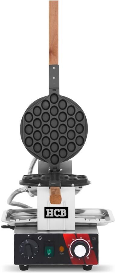 HCB Professioneel rond horeca Wafelijzer bubbel patroon 230V Wafelmaker van RVS INOX 42x22.5x29 cm (DxBxH) 20 kg 8680