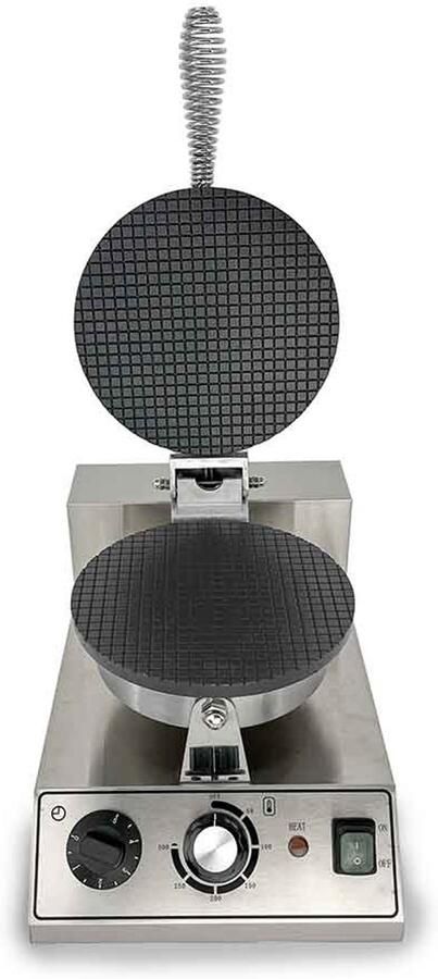 HCB Professioneel rond horeca Wafelijzer met timer 230V Wafelmaker van RVS INOX 25x39x26 cm (BxDxH) 10.40 kg 1131