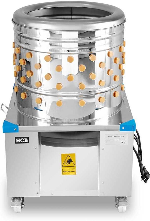 HCB Professionele Gevogelte plukmachine verrijdbaar 180 st u 230V 45 kg 4150