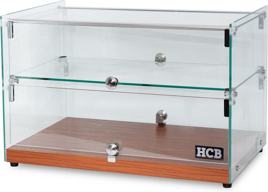 HCB Professionele Glazen opzet vitrine 50 liter Horeca opzetvitrine 11.9 kg 2977