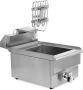 HCB Professionele grote Horeca frituurpan Friteuse 14 liter 230V RVS INOX frietketel frietpannen frietpan met kraantje aftapkraan 53x33.6x38 cm (DxBxH) 3000W 2597 - Thumbnail 1