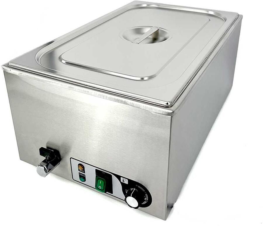 HCB Professionele Horeca Bain marie 1 1 GN 230V RVS INOX Buffetwarmer Elektrisch 35.5x60x26 cm (DxBxH) 9 kg 7965