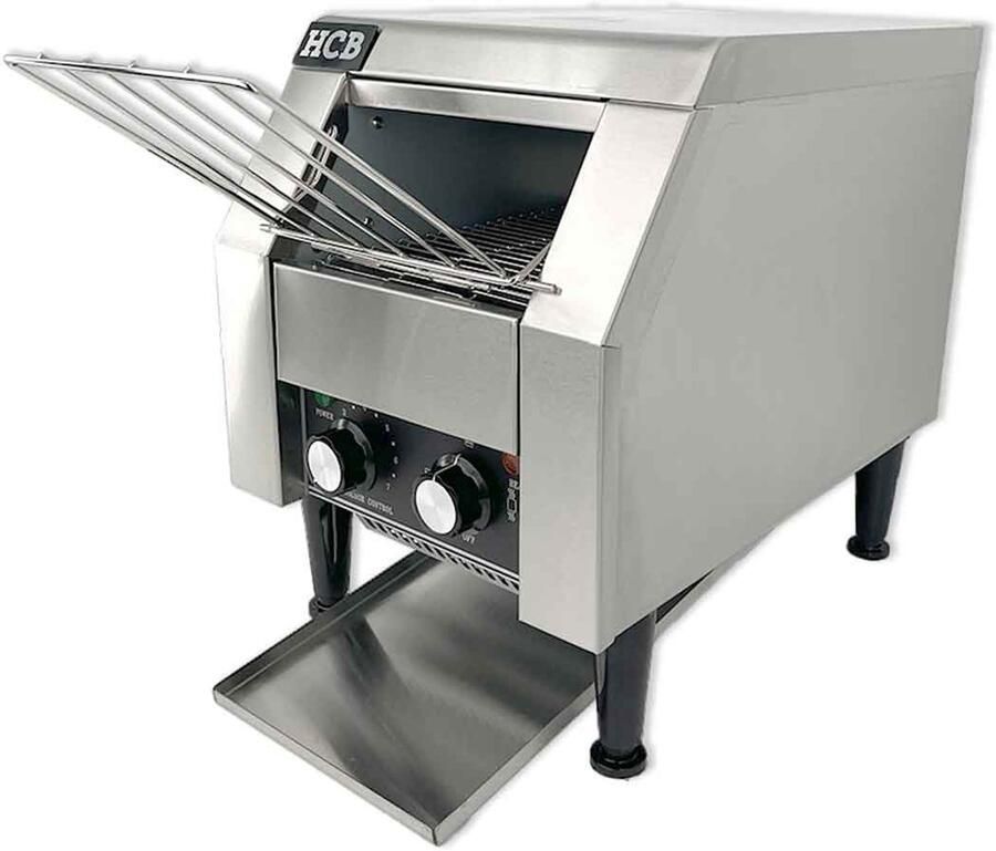 HCB Professionele Horeca Doorloop toaster 150st p u 230V RVS INOX broodrooster 41.8x28.8x38.7 cm (DxBxH) 12 kg 9206