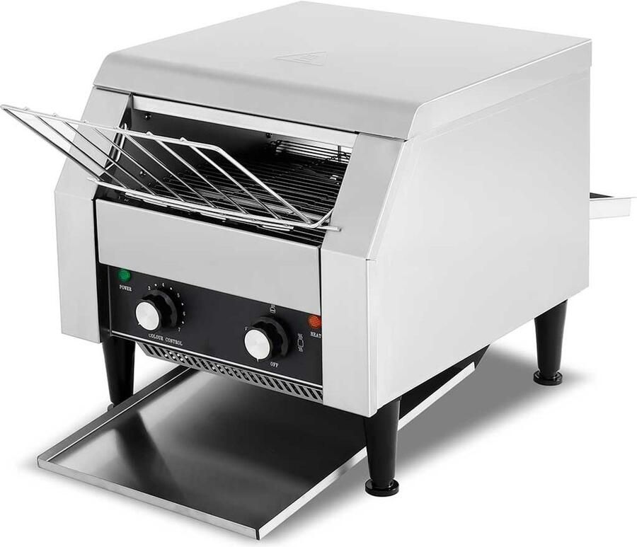 HCB Professionele Horeca Doorloop toaster 300st p u 230V RVS INOX broodrooster 41.8x36.8x38.7 cm (DxBxH) 14.2 kg 9046