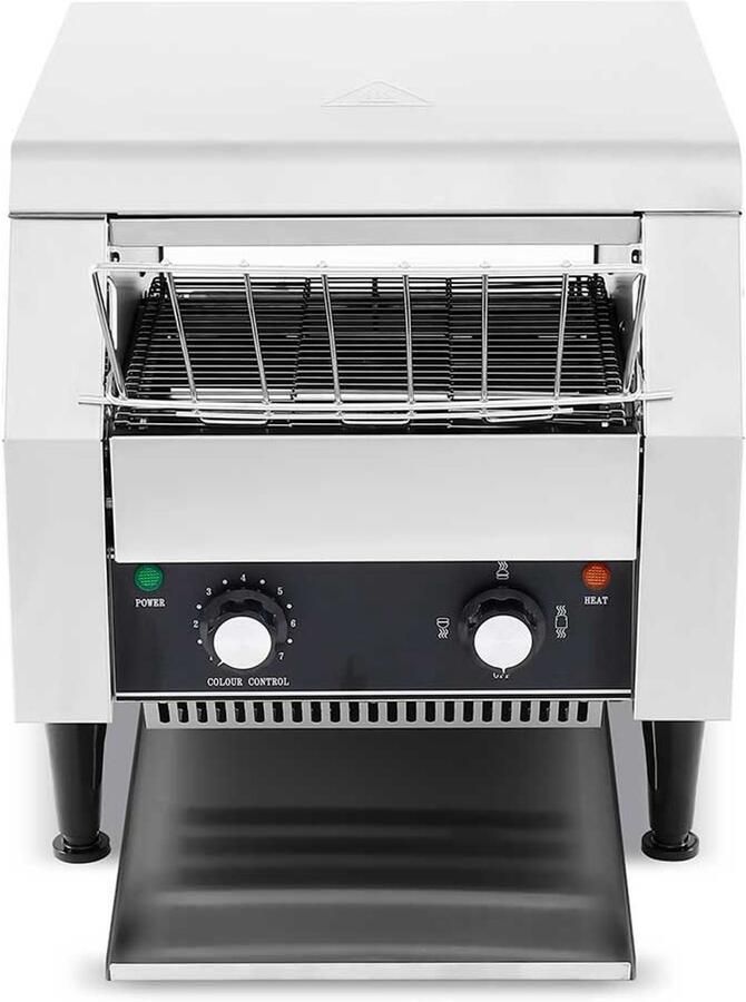 HCB Professionele Horeca Doorloop toaster 300st p u 230V RVS INOX broodrooster 41.8x36.8x38.7 cm (DxBxH) 14.2 kg 9046