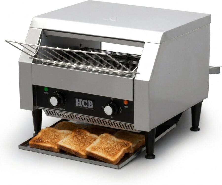HCB Professionele Horeca Doorloop toaster 450st p u 230V RVS INOX broodrooster 41.8x46.8x38.7 cm (DxBxH) 18.5 kg 9196