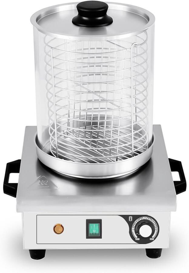 HCB Professionele Horeca Hotdogwarmer RVS INOX 230V Hotdog machine Worstenwarmer 29x26x40 cm (DxBxH) 9 kg 1006 - Foto 2
