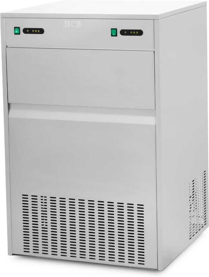 HCB Professionele Horeca IJsblokjesmachine 100 kg p d RVS INOX 230V IJsblokjes machine 61.2x68x104 cm (DxBxH) 73 kg 2984