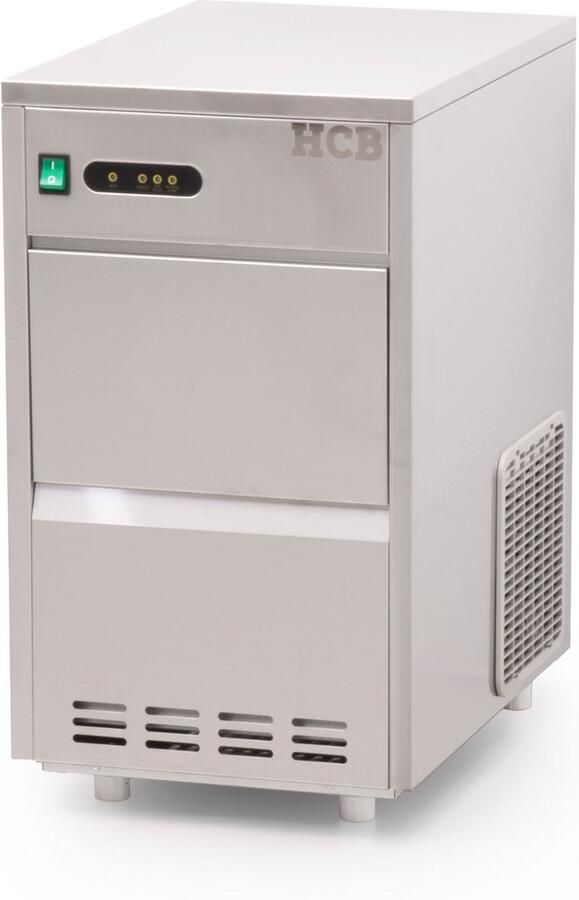 HCB Professionele Horeca IJsblokjesmachine 24 kg p d RVS INOX 230V IJsblokjes machine 47x33x58 cm (DxBxH) 21 kg 2980