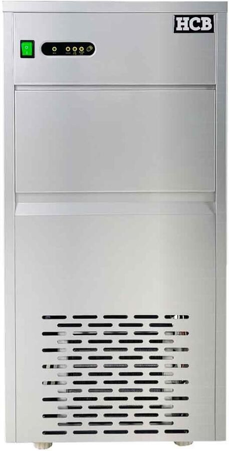 HCB Professionele Horeca IJsblokjesmachine 50 kg p d RVS INOX 230V IJsblokjes machine 40x51.5x83 cm (BxDxH) 28 kg 3503