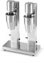 HCB Professionele Horeca Milkshakemixer dubbel 2 x 750 ml RVS INOX Milkshakemaker 17x35x52 cm (DxBxH) 6 kg 9870 - Thumbnail 2
