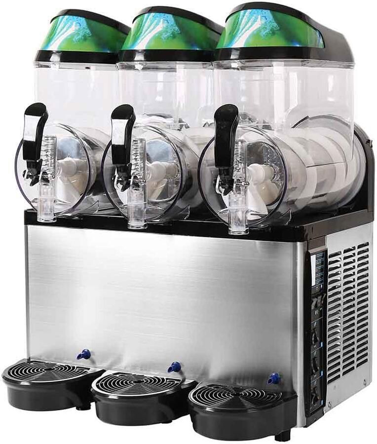 HCB Professionele Horeca Slushmachine 3 x 12 liter 230V Slush puppy machine 51x61x77 cm (DxBxH) 63 kg 7657