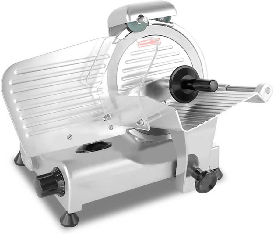 HCB Professionele Horeca Snijmachine 220 mm RVS INOX 230V Allessnijder Vleeswaren Groenten Vleessnijmachine 40x41x35 cm (DxBxH) 12 kg 2549