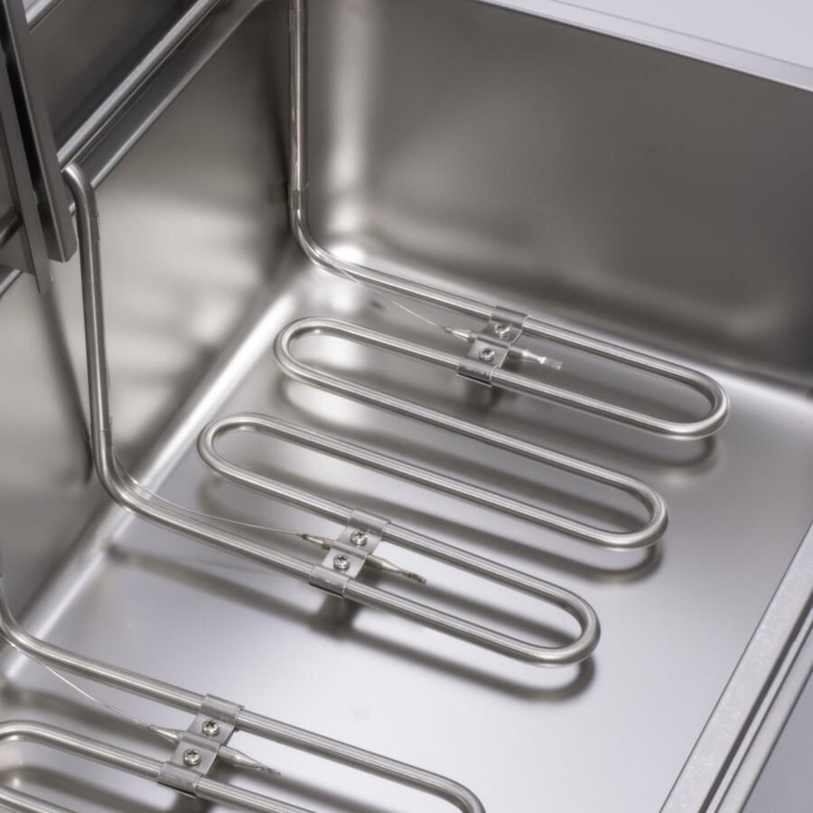 HCB Professionele Horeca Visfriteuse Oliebollenpan 14 liter 2 x 230V RVS INOX friteuse frituurpan voor vis en oliebollen 44x57x31.5 cm (DxBxH) 2500W 2581