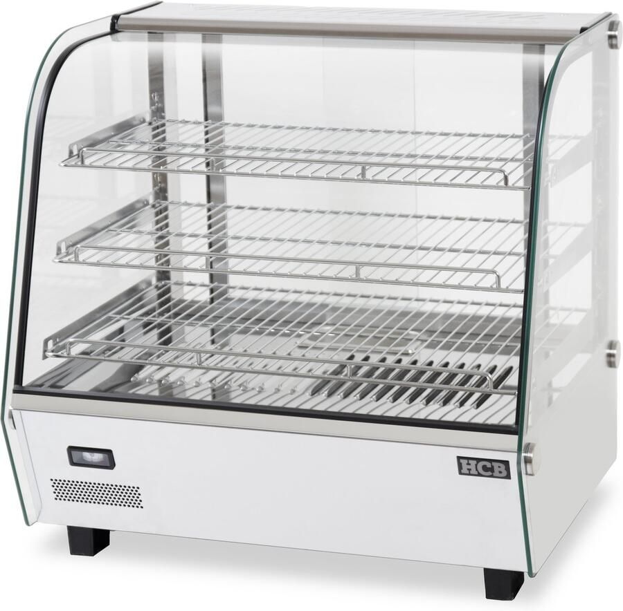 HCB Professionele Horeca Warmhoudvitrine 120 liter 230V RVS INOX 56.8x67.8x67 cm (DxBxH) 48 kg 3521