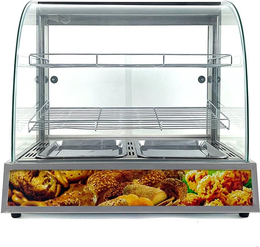 HCB Professionele Horeca Warmhoudvitrine 230V RVS INOX 47x66x61.5 cm (DxBxH) 15 kg 7054 - Foto 2