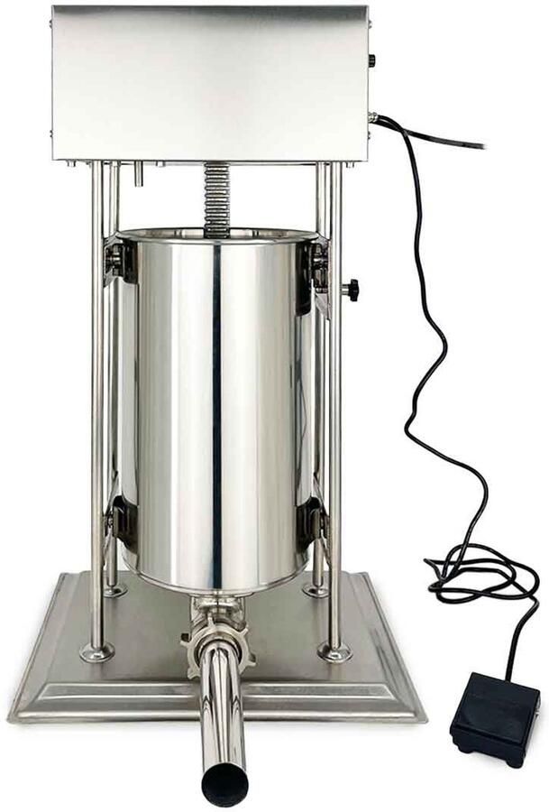 HCB Professionele Horeca Worstvuller 15 liter elektrisch 230V Worstenmaker Worstmachine 42x31.5x80 cm (BxDxH) 15 kg 7446