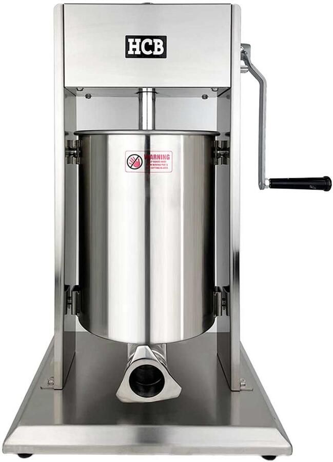 HCB Professionele Horeca Worstvuller verticaal 12 liter RVS INOX Worstenmaker Worstmachine 37x33x63 cm (BxDxH) 15 kg 1662