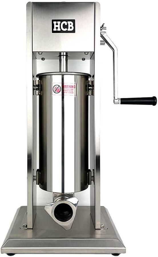 HCB Professionele Horeca Worstvuller verticaal 5 liter RVS INOX Worstenmaker Worstmachine 26x30x69 cm (DxBxH) 12 kg 1654