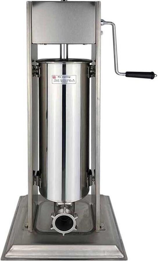 HCB Professionele Horeca Worstvuller verticaal 7 liter RVS INOX Worstenmaker Worstmachine 28x32x72.5 cm (DxBxH) 15 kg 7442