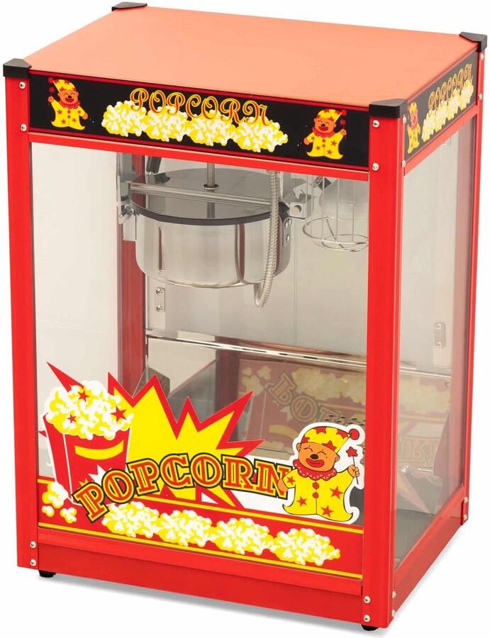 HCB Professionele Popcorn machine 230V Popcornmachine Rood Horeca Popcornmaker 14.9 kg 6244
