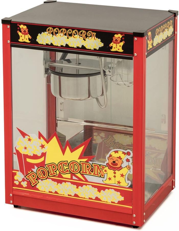 HCB Professionele Popcorn machine 230V Popcornmachine Zwart Horeca Popcornmaker 14.9 kg 6245