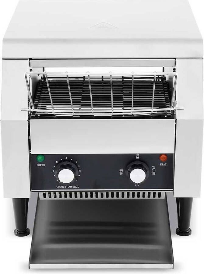 HCB Professionele Horeca Doorloop toaster 300st p u 230V RVS INOX broodrooster 36.8x41.8x38.7 cm (BxDxH) 14.2 kg 9046
