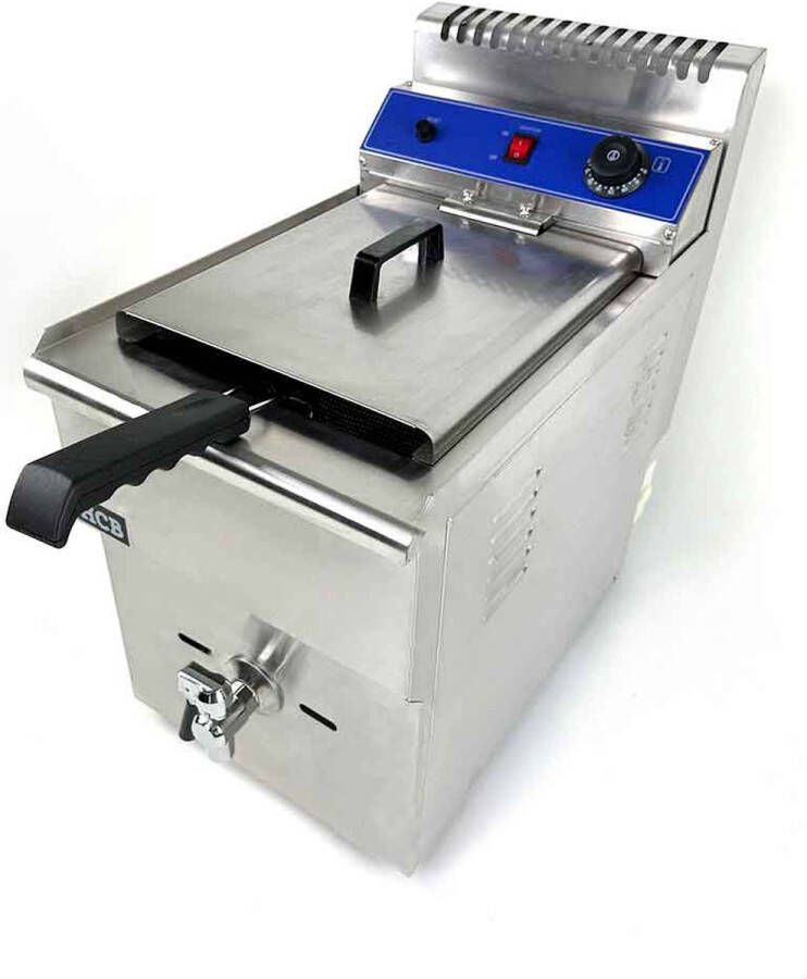 HCB Professionele Horeca frituurpan Friteuse 14 liter propaan RVS INOX frietketel 34x60x63 cm (BxDxH) 9.50 kg 2135