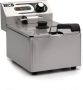 HCB Professionele Horeca frituurpan Friteuse 5.5 liter 230V RVS INOX frietketel frietpannen frietpan 42x26.5x29 cm (DxBxH) 3000W 2586 - Thumbnail 1