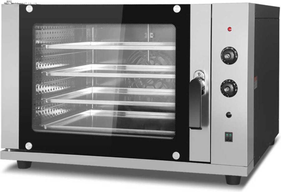 HCB Professionele Horeca Heteluchtoven convectie 400V RVS INOX hetelucht oven vrijstaand 92x76.5x60 cm (BxDxH) 80 kg 2506