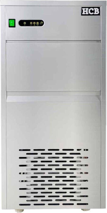 HCB Professionele Horeca IJsblokjesmachine 50 kg p d RVS INOX 230V IJsblokjes machine 40x51.5x83 cm (BxDxH) 28 kg 3503