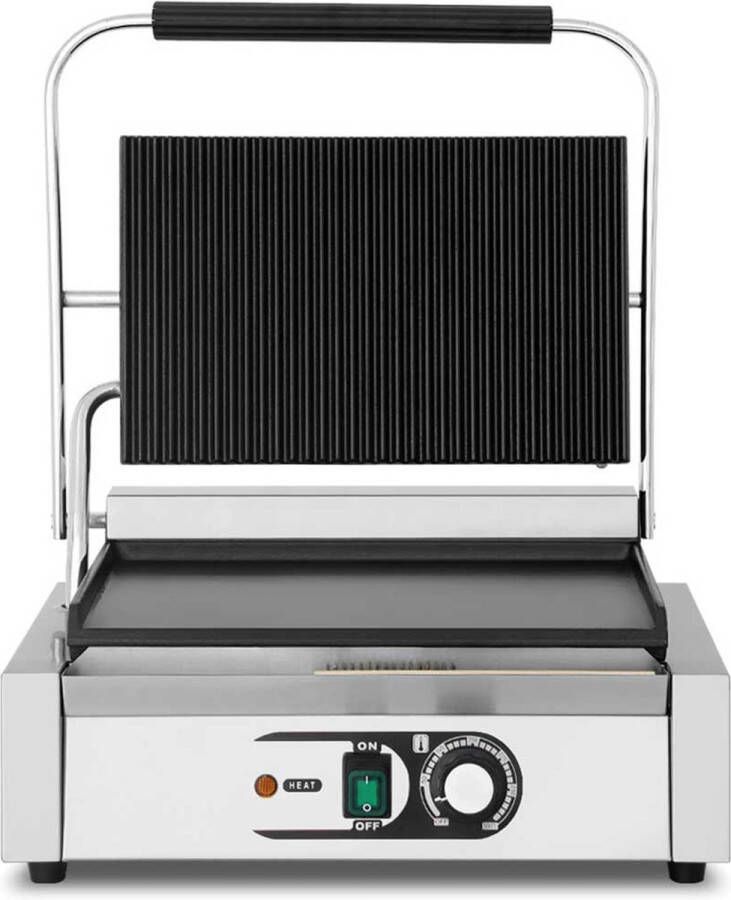 HCB Professionele Horeca Paninigrill glad 230V RVS panini contact grill