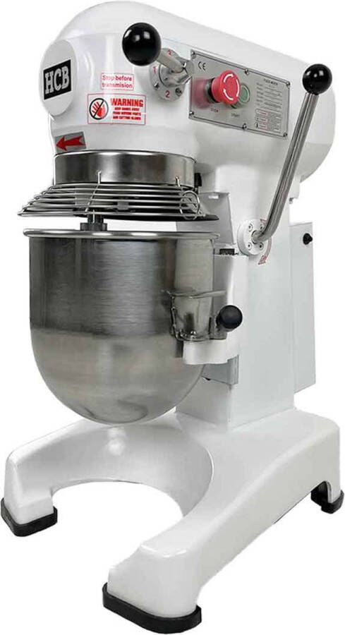 HCB Professionele Horeca Planeetmenger 10 liter 230V RVS INOX deegmachine Kneedmachine Keuken machine 40x53x70.5 cm (BxDxH) 53 kg 1704