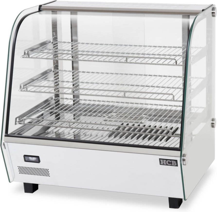 HCB Professionele Horeca Warmhoudvitrine 120 liter 230V RVS INOX 56.8x67.8x67 cm (DxBxH) 48 kg 3521