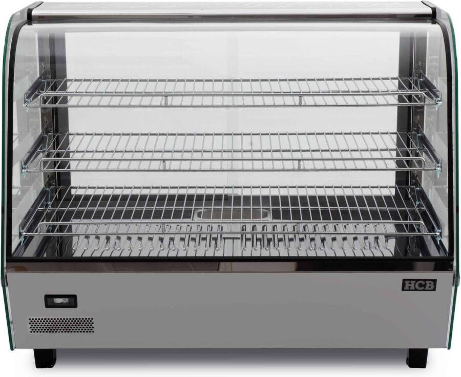 HCB Professionele Horeca Warmhoudvitrine 160 liter 230V RVS INOX 85.6x56.8x67 cm (BxDxH) 56 kg 3509