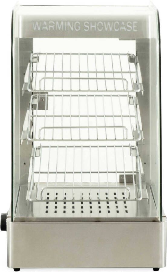HCB Professionele Horeca Warmhoudvitrine 230V RVS INOX 46x35x57 cm (DxBxH) 21 kg 5458