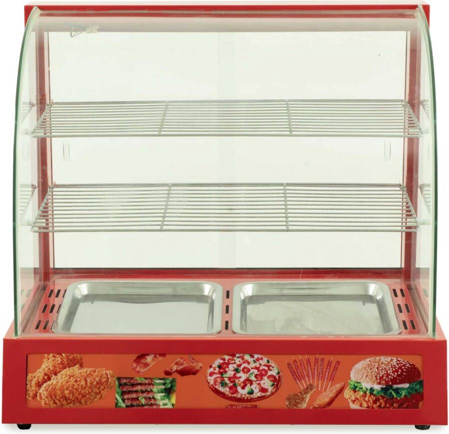 HCB Professionele Horeca Warmhoudvitrine 230V RVS INOX 48x66x60.5 cm (DxBxH) 21 kg 7506