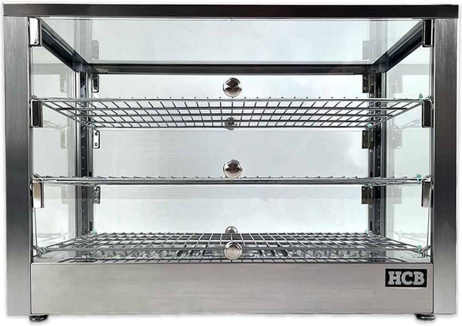 HCB Professionele Horeca Warmhoudvitrine 115 liter 230V RVS INOX 40x70x50 cm (DxBxH) 19.7 kg 7655 - Foto 2