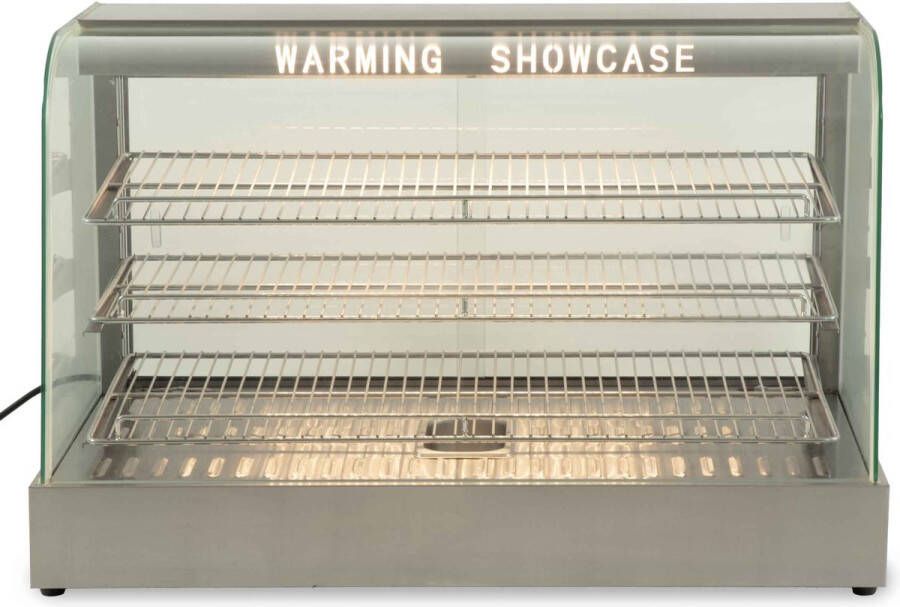 HCB Professionele Horeca Warmhoudvitrine 230V RVS INOX 45.5x90x58 cm (DxBxH) 32 kg 4247